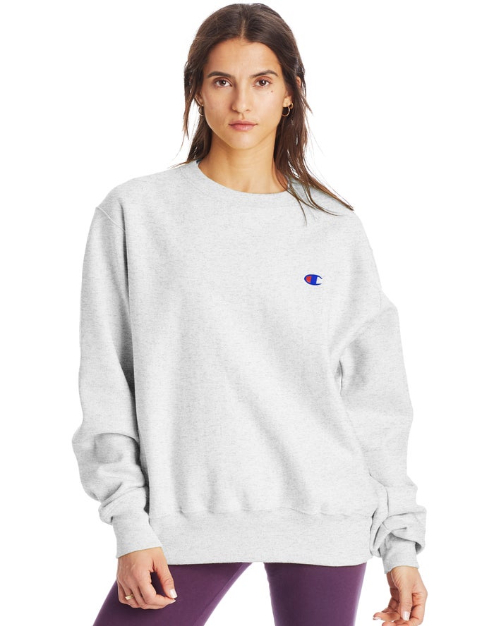 Champion Sweatshirt Dames - Grijs - Reverse Weave Boyfriend Crew ( 134057-AYP )